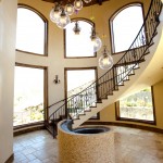 Tuscan home interior stair case