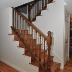 Wood staircase and banister